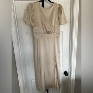 Cream silk dress Medium